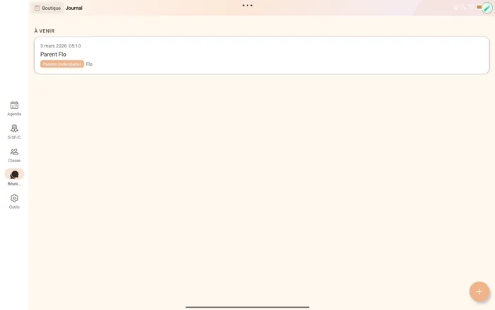 Liste des réunions